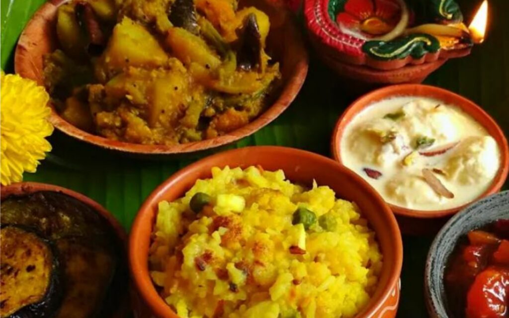 ashtami bhog, bhog khichdi, veg recipe Puja Vog