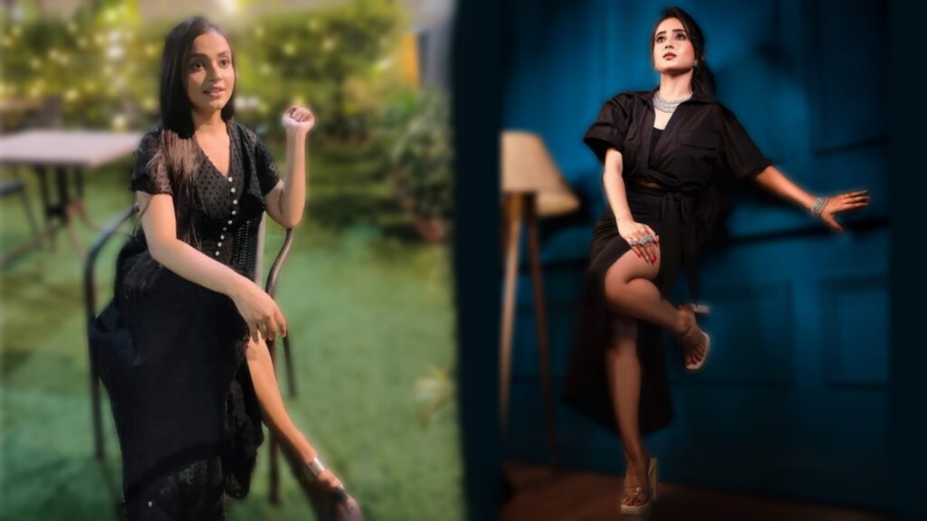 anwesha hazra, Bengali actress, black look, ei poth Jodi na Sesh hoy, Tollywood actress, Zee Bangla Anwesha Soumi