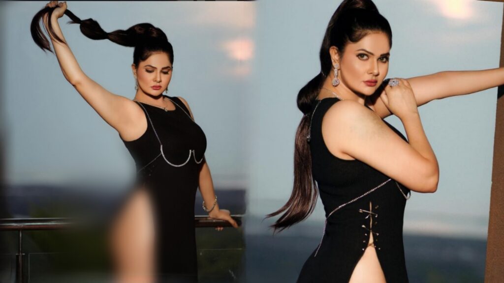 abha Paul, slit gown, social media Abha model