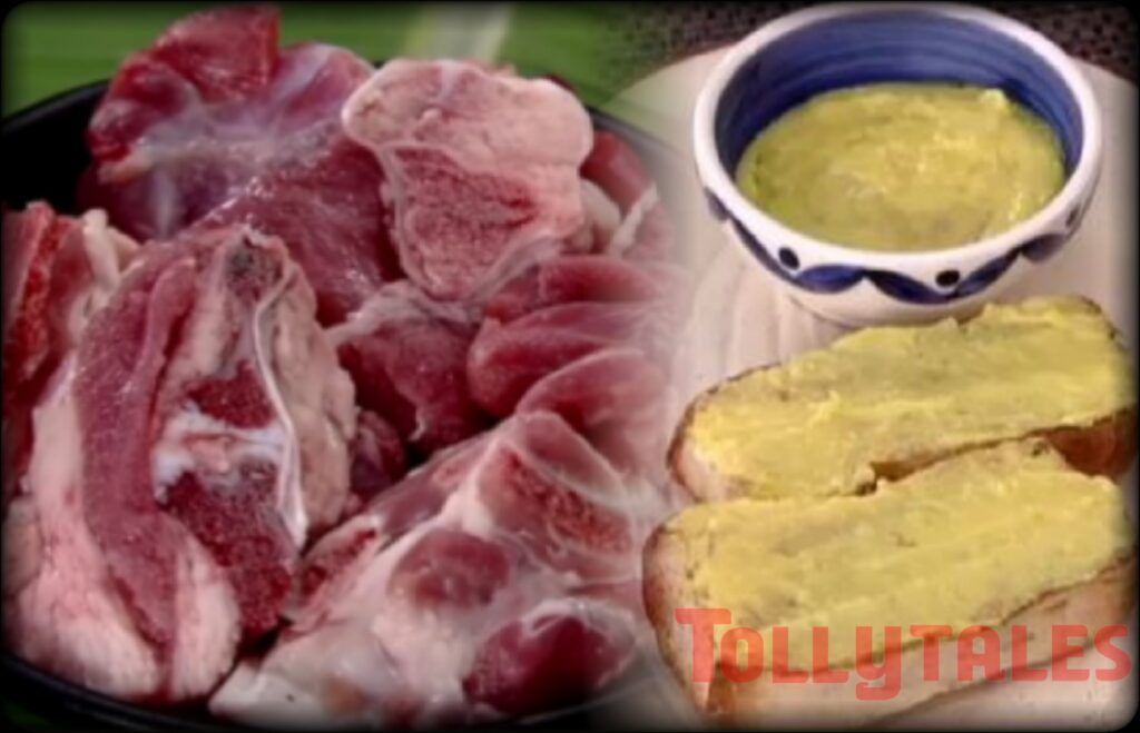 breakfast recipe, khasir mangser jelly, non veg recipe Mutton Jelly Breakfast