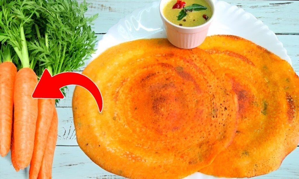 breakfast recipe, carrot dosa, veg recipe, গাজরের ধোসা, ব্রেকফাস্ট রেসিপি, ভেজ রেসিপি Carrot Dosa 1 1