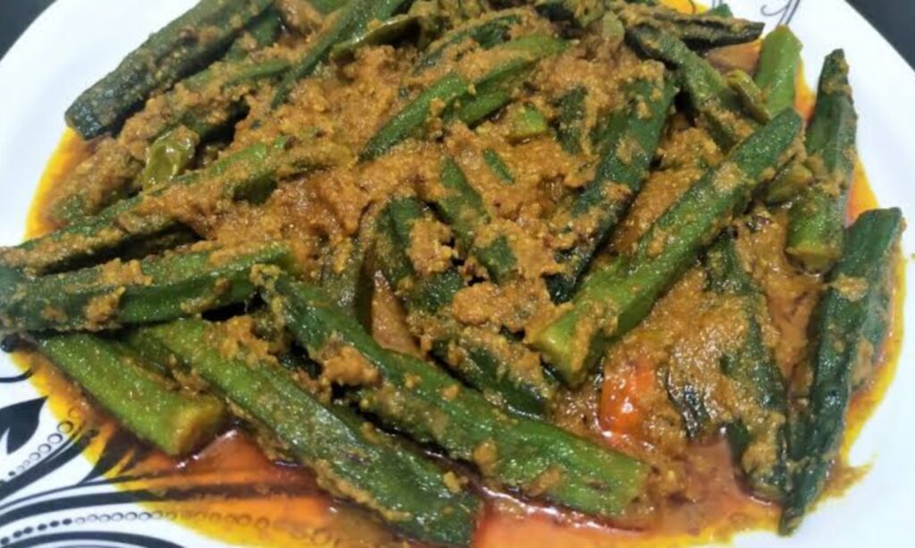 bengali recipe, Okra Recipe, ঢেঁড়সের পাতুরি, বাঙালি রেসিপি Dheros Paturi