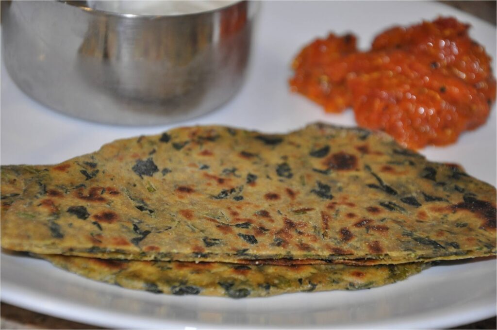 Breakfast recipes, Indian Cuisine, Methi Paratha Recipe, paratha, Recipes, Vegetarian Recipes, Winter Recipes, মেথি শাকের পরোটা, রেসিপি Methi Paratha