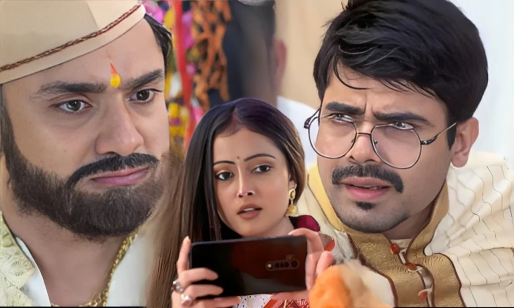 Bengali serial, neem phooler modhu, Zee Bangla, জি বাংলা, নিম ফুলের মধু, বাংলা ধারাবাহিক Parna made a fool of Ayan and recorded his confession