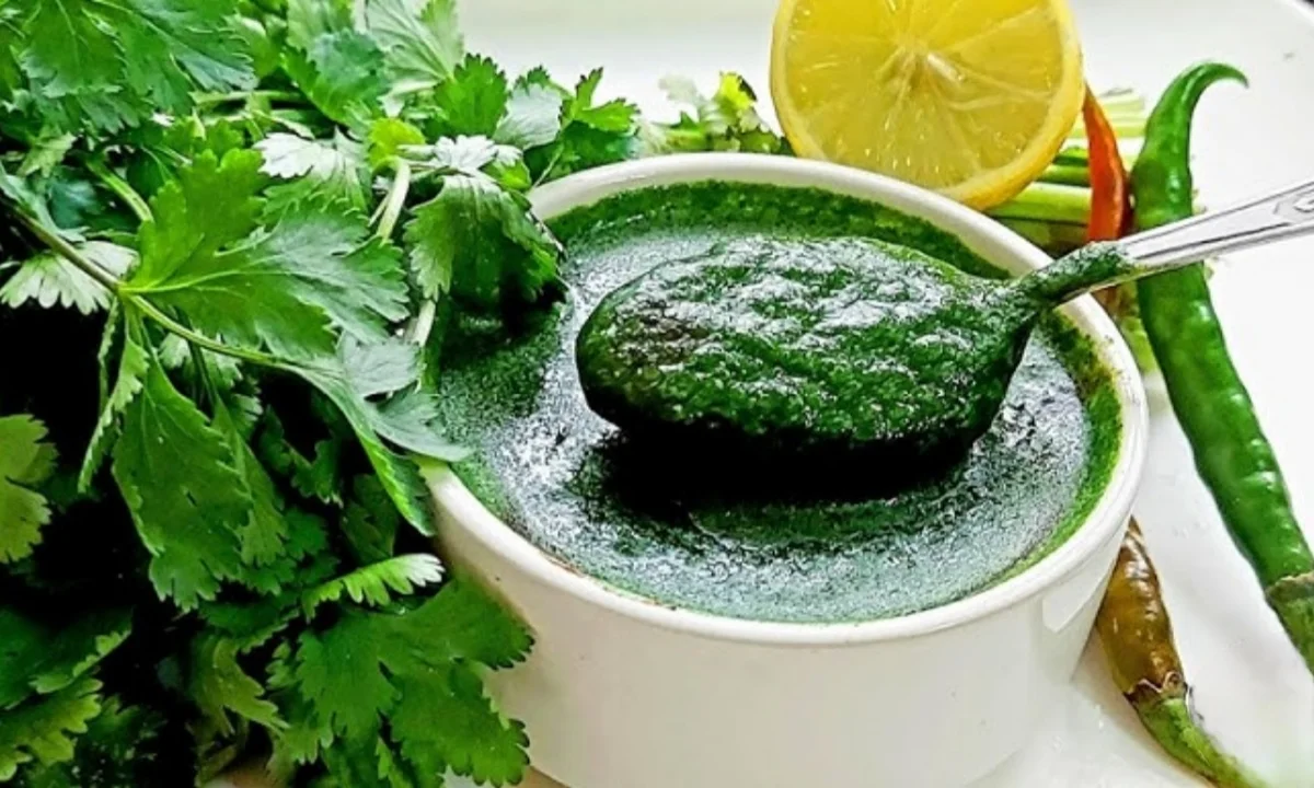 Dhonepata r Chatni, Coriander Leaf, Recipe, ধনেপাতার চাটনি, রেসিপি