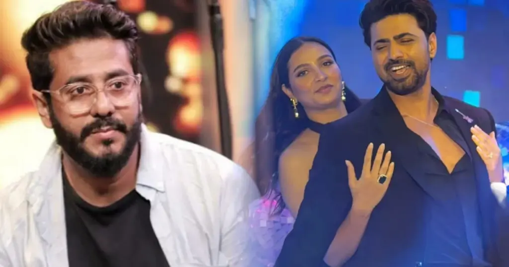 controversy, dev, Dev-Shubhashree Reunion, Dhumketu, Ex-lovers, Jealousy, Nazrul Mancha, Raj Chakraborty, Subhashree Ganguly, Tension, tollywood, অভিমান, ঈর্ষা, টলিউড, দেব, দেব-শুভশ্রী রিইউনিয়ন, ধূমকেতু, নজরুল মঞ্চ, প্রাক্তন প্রেম, রাজ চক্রবর্তী, শুভশ্রী গাঙ্গুলি, সুপারস্টার Dev And Subhashree Reunite On Stage As Raj Chakraborty's Reaction Sparks Silent Tension