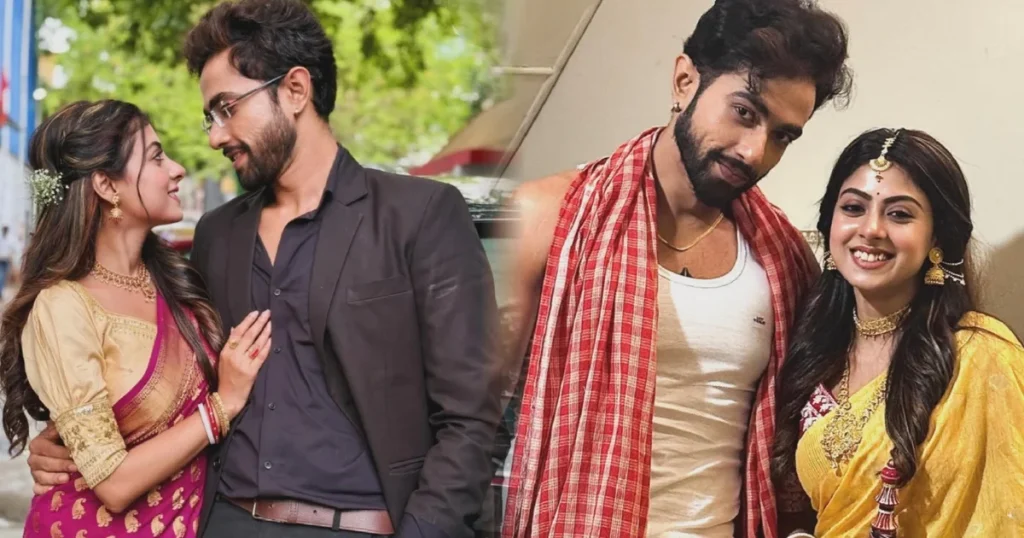 Zee Bangla, Bengali serial, Bengali television, Debjyoti Roy Chowdhury, Entertainment News, Kon Gopone Mon Bheseche, On-screen Couple, Relationship Rumours, Rohini Mandar Love, Social Media Buzz, soumi chakraborty, Star Jalsha, কোন গোপনে মন ভেসেছে, ছোটপর্দার জুটি, জি বাংলা, টেলিপাড়া গুঞ্জন, দেবজ্যোতি রায় চৌধুরী, বাংলা টেলিভিশন, বাংলা সিরিয়াল, বিনোদন খবর, রোহিনী মন্দার প্রেম, সমাজ মাধ্যমে আলোচনা, সৌমি চক্রবর্তী, স্টার জলসা Rumours Spark On Screen Couple Rohini Mandar Aka Soumi And Debjyoti Allegedly Fall In Love Off Screen