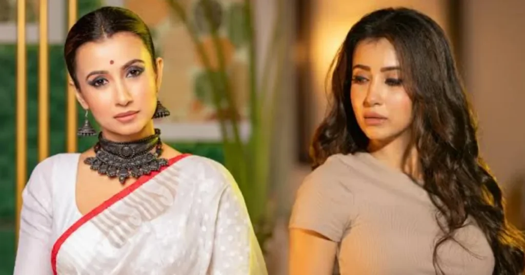 monami ghosh shares her playful nature at puja event