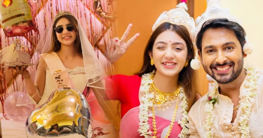 Alokananda Guha, Ananya Guha, Bachelorette Party, Bengali serial, Celebrity Couple, Engagement, IT Engineer, Mittir Bari, Sukanta Kundu, Tollywood actress, tollywood news, viral, wedding, Youtuber, অনন্যা গুহ, অলকানন্দা গুহ, আইটি ইঞ্জিনিয়ার, ইউটিউবার, টলিউড অভিনেত্রী, টলিউড খবর, টেলিভিশন তারকা, বিয়ে, ব্যাচেলরেট পার্টি, ভাইরাল ভিডিও, মিত্তির বাড়ি, সম্পর্ক, সিরিয়াল জগৎ, সুকান্ত কুন্ডু ananya guha foreign style bachelorette wedding date tollywood news