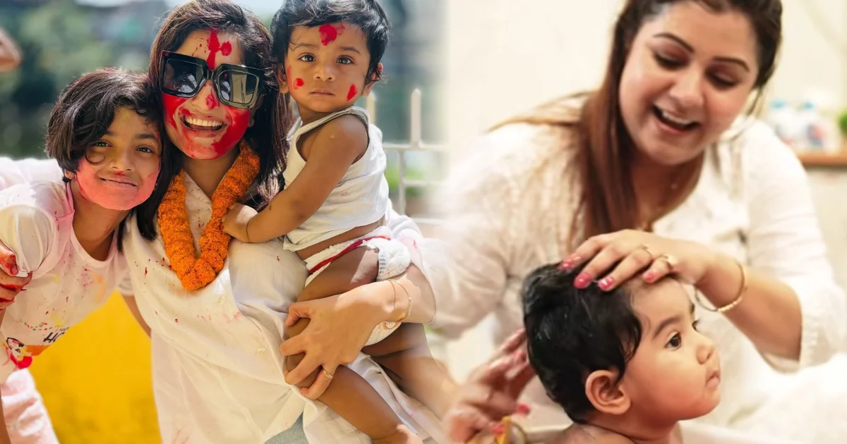 দোল, টেলিভিশন তারকা, সন্তানদের প্রথম দোল, মানসী সেনগুপ্ত, প্রীতি বিশ্বাস, রূপসা চট্টোপাধ্যায়, Holi, Television Celebrities, Celebrity Kids, Mansi Sengupta, Preeti Biswas, Rupsaa Chatterjee