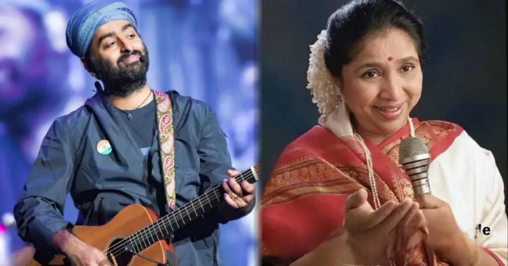 Arijit Singh, Asha Bhosle, Viral Video, Tribute, Music, Legend, Concert, Music Lovers, Asha's Song, Arijit Performance, অরিজিত সিং, আশা ভোঁসলে, ভাইরাল ভিডিও, শ্রদ্ধার্ঘ্য, সংগীত, কিংবদন্তি, কনসার্ট, সংগীতপ্রেমী, আশা ভোঁসলের গান, অরিজিতের গান