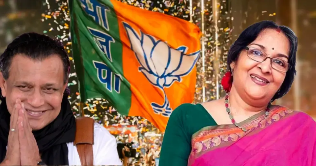 Bengal Oath Ceremony, Brigade Parade Ground, BJP Bengal Government, Mithun Chakraborty, Mamata Shankar, Rudranil Ghosh, Rupa Ganguly, Locket Chatterjee, Bengal Politics, Tollywood News, বাংলার শপথগ্রহণ, ব্রিগেড ময়দান, বিজেপি সরকার, মিঠুন চক্রবর্তী, মমতা শঙ্কর, রুদ্রনীল ঘোষ, রূপা গঙ্গোপাধ্যায়, লকেট চট্টোপাধ্যায়, বাংলা রাজনীতি, টলিপাড়া খবর