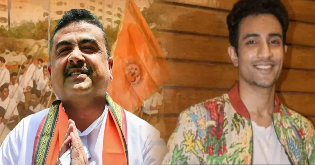 Suvendu Adhikari, Rishav Basu, West Bengal Chief Minister, Bengali politics, Tollywood, political journey, film analogy, শুভেন্দু অধিকারী, ঋষভ বসু, বাংলার মুখ্যমন্ত্রী, বাংলার রাজনীতি, টলিউড, রাজনৈতিক যাত্রা, সিনেমার মতো কাহিনী