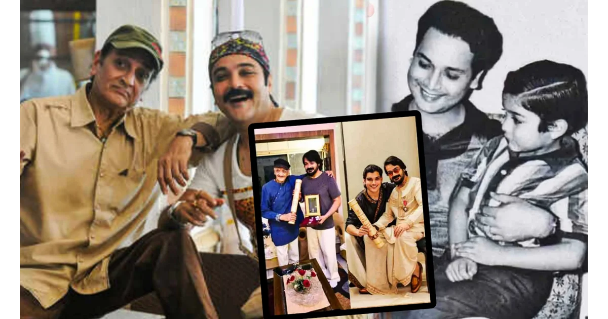 prosenjit chatterjee fathers day special post about biswajit chatterjee and son