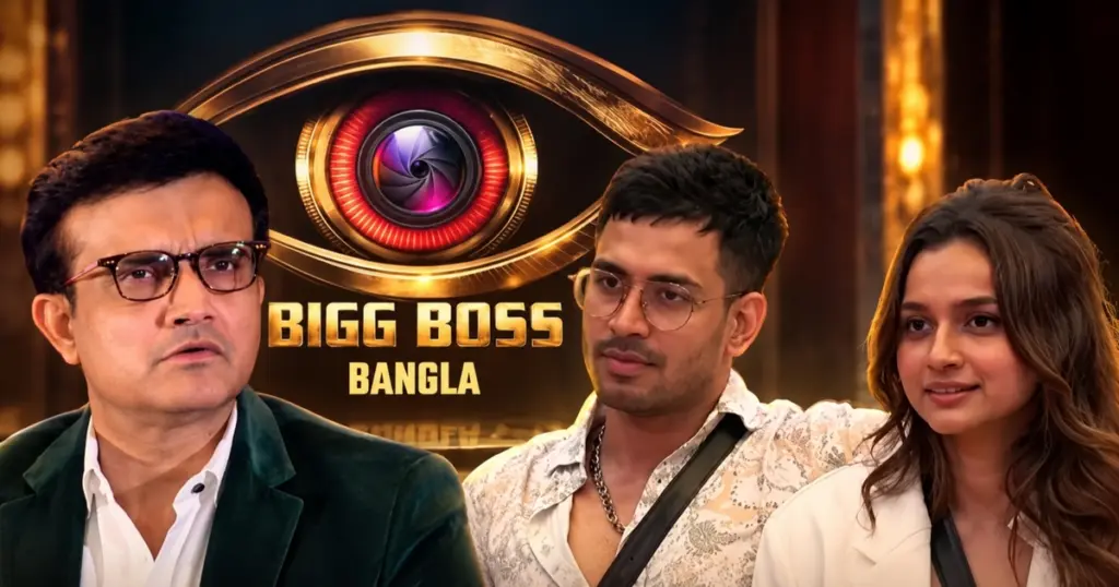 Sourav Ganguly, Rajveer Dey, Nandini Dutta, Bigg Boss Bangla, Dona Ganguly, Rajveer Nandini Relationship, সৌরভ গঙ্গোপাধ্যায়, রাজবীর দে, নন্দিনী দত্ত, বিগ বস বাংলা