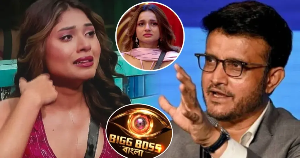 sourav ganguly scolds anuska ghosh for attacking nandini in bigg boss bangla